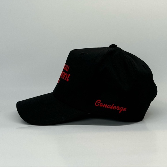 Chateau Marmont Concierge Hat – Black & Red Embroidered Snapback - Picture 4 of 6